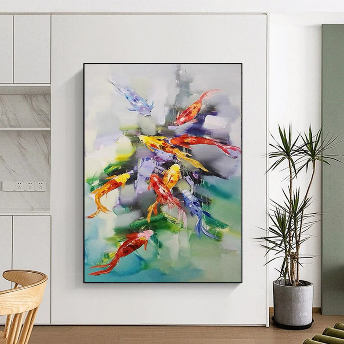 Extra-Large Custom Abstract Wall Art for Laundry Room Utility Sink Wall