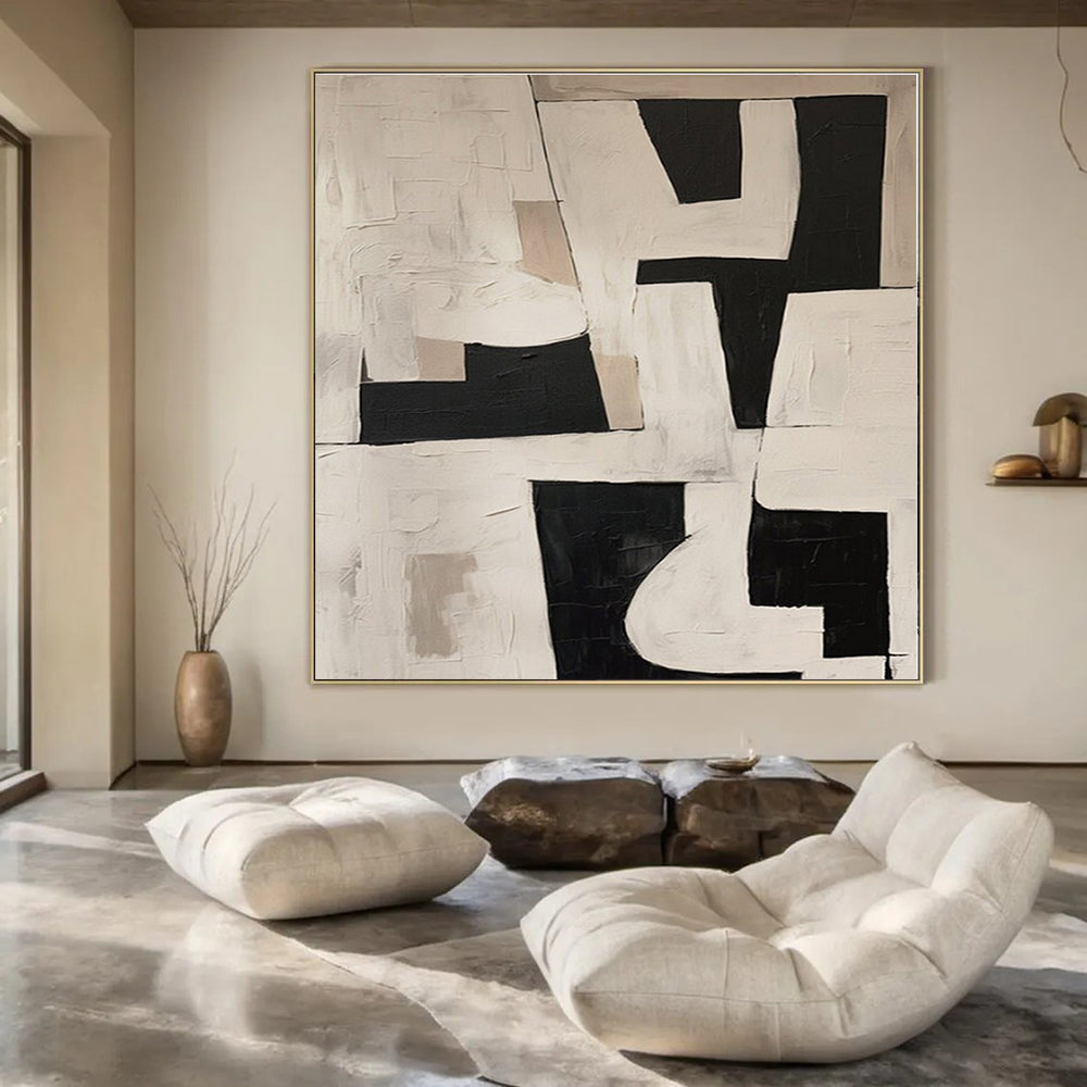 Custom Hand-Painted Abstract Painting for Bedroom and Entryway