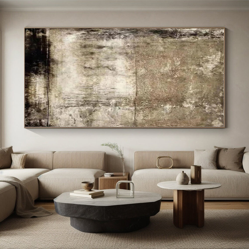 Huge Figurative Abstract Hand-Painted Painting for Hallway Transition Wall