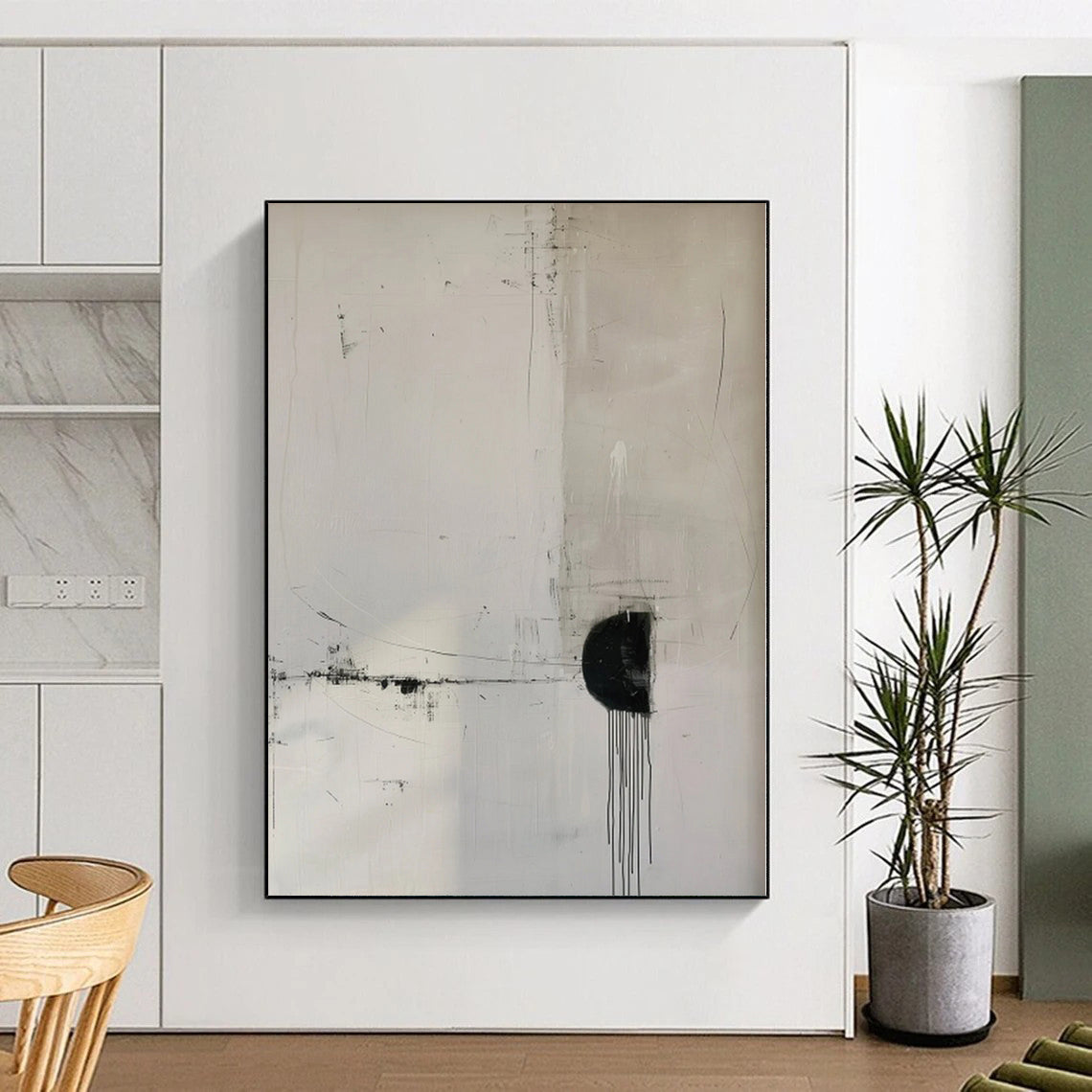 Monumental Custom Abstract Art for Master Bedroom Walk-in Closet Entrances