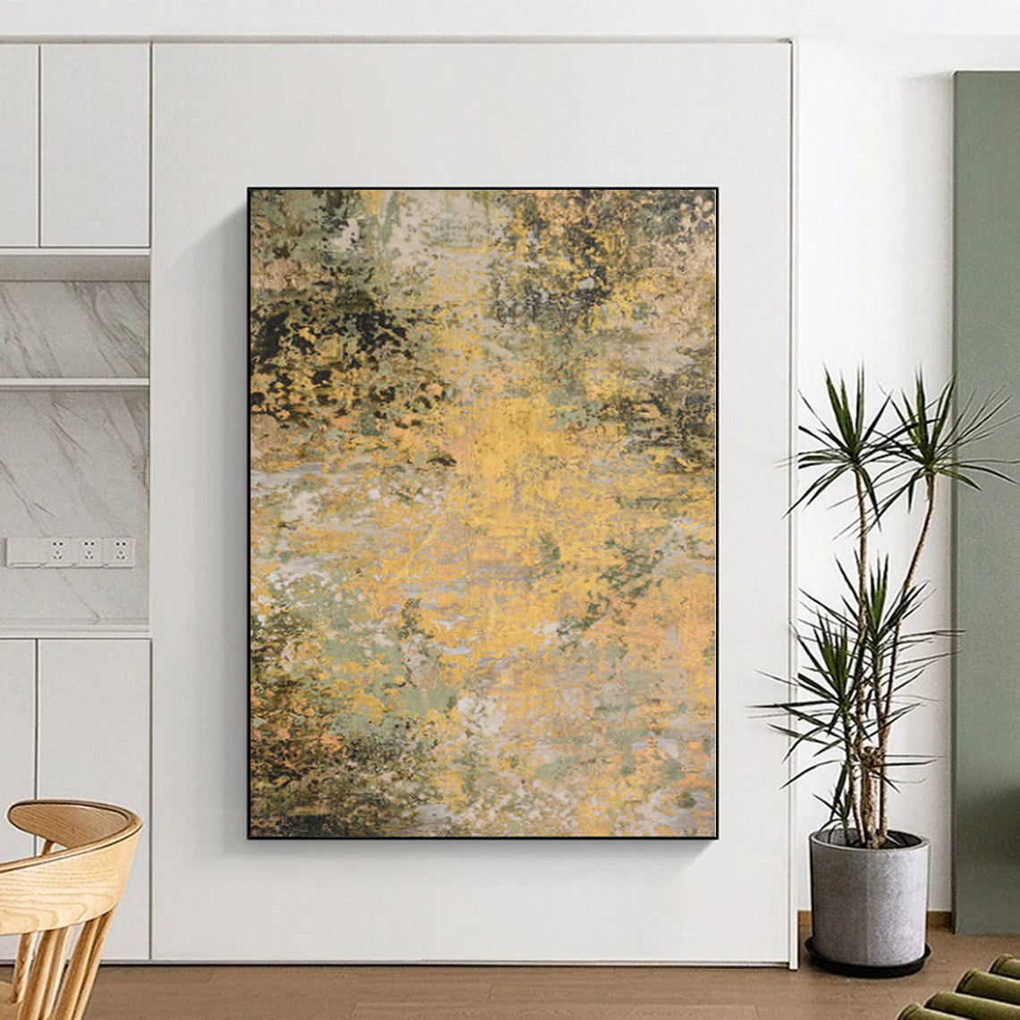 Immense Abstract Current Art - Hand-Painted Resin for Marine Science Center Atriums