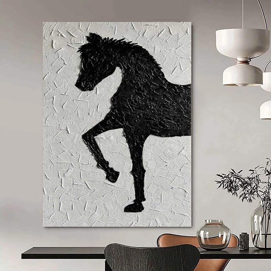 Colossal Hand-Painted Contemporary Abstract Canvas for Family Home Great Halls