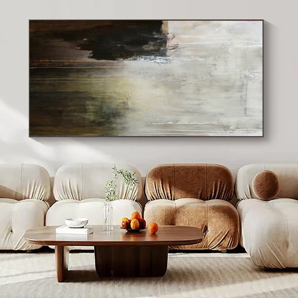 Striking Hand-Painted Abstract Painting for Living Room Above Sofa Headers