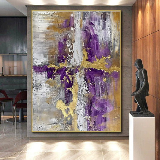 Huge Contemporary Abstract Painting for Restaurant Dining Area Ambiance