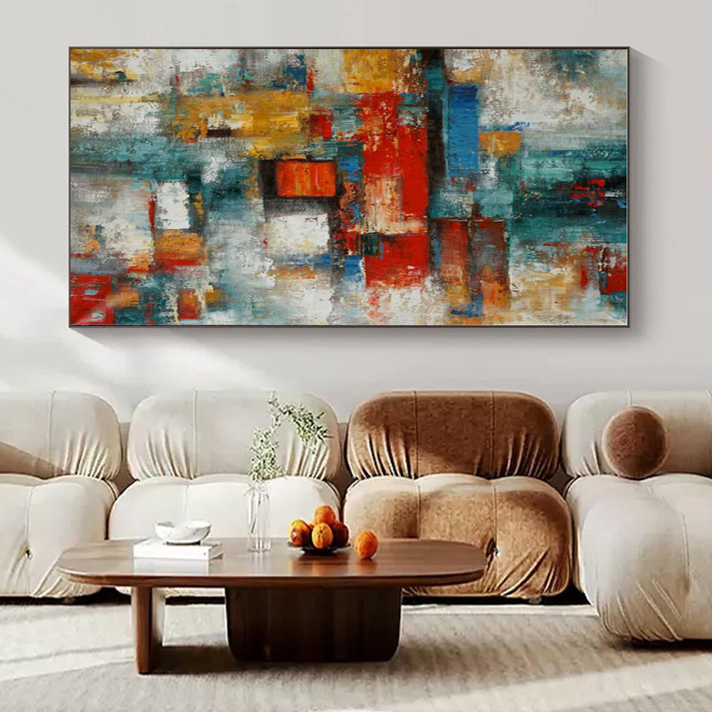 Hand-Painted Bespoke Abstract Canvas for Dining Room & Hotel Spa Areas