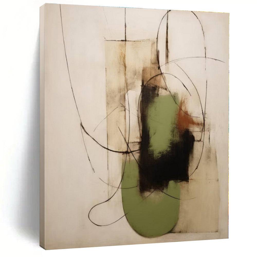Colossal Hand-Painted Contemporary Abstract Mural for Office Training Halls