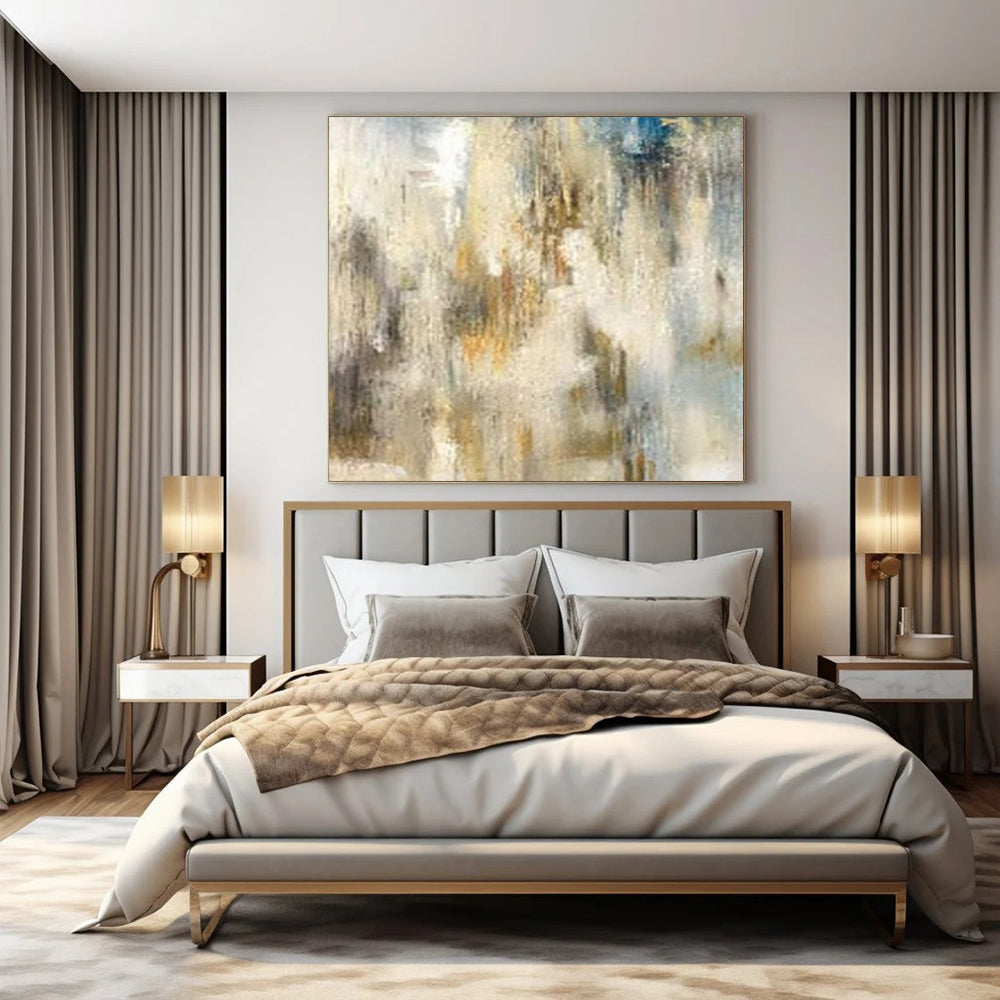 Extra-Vast Hand-Painted Modern Abstract Artwork for Grand Villa Gardens