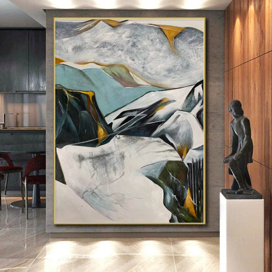 Large Custom Abstract Art for Bathroom Vanity Mirror Surrounds