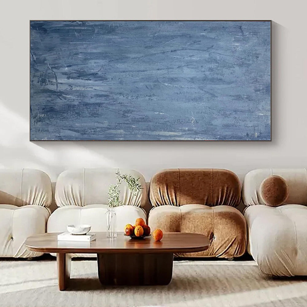 Large Custom Hand-Painted Abstract Mural for Office Sales Departments