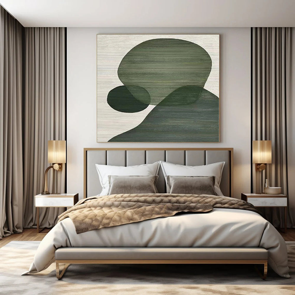 Large Abstract Canvas for Utility Room Interiors - Custom Mixed Media on Linen