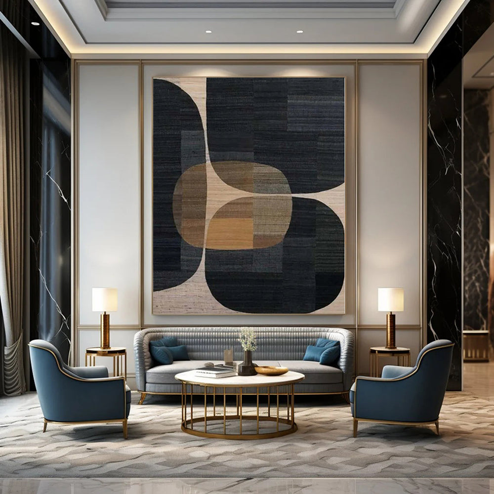 Oversized Abstract Wall Art for Mudroom Entrances - Commissioned Acrylic on Canvas