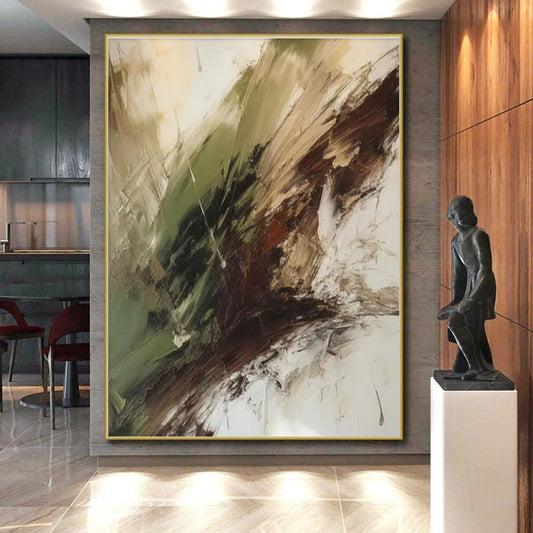 Super-Sized Modern Abstract Art for Home Library Cozy Reading Atmosphere