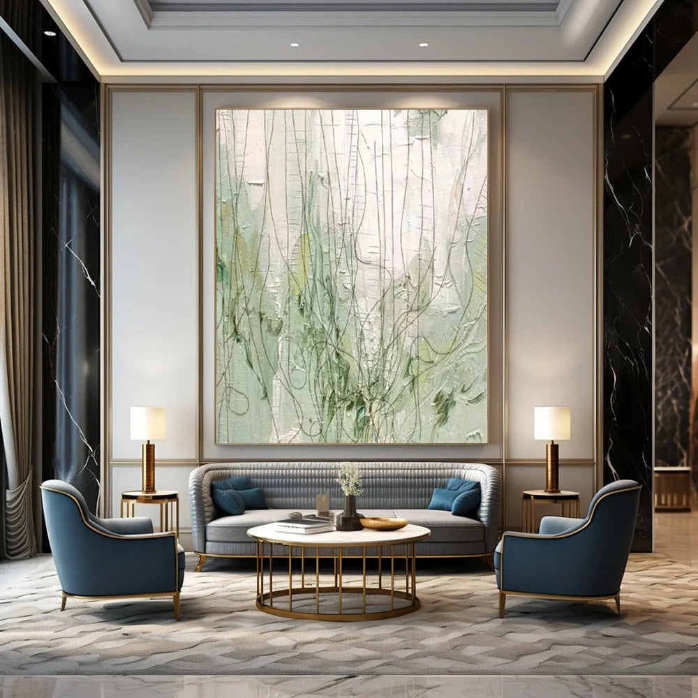 Large Abstract Canvas for Secret Passageway Interiors - Commissioned Mixed Media on Canvas