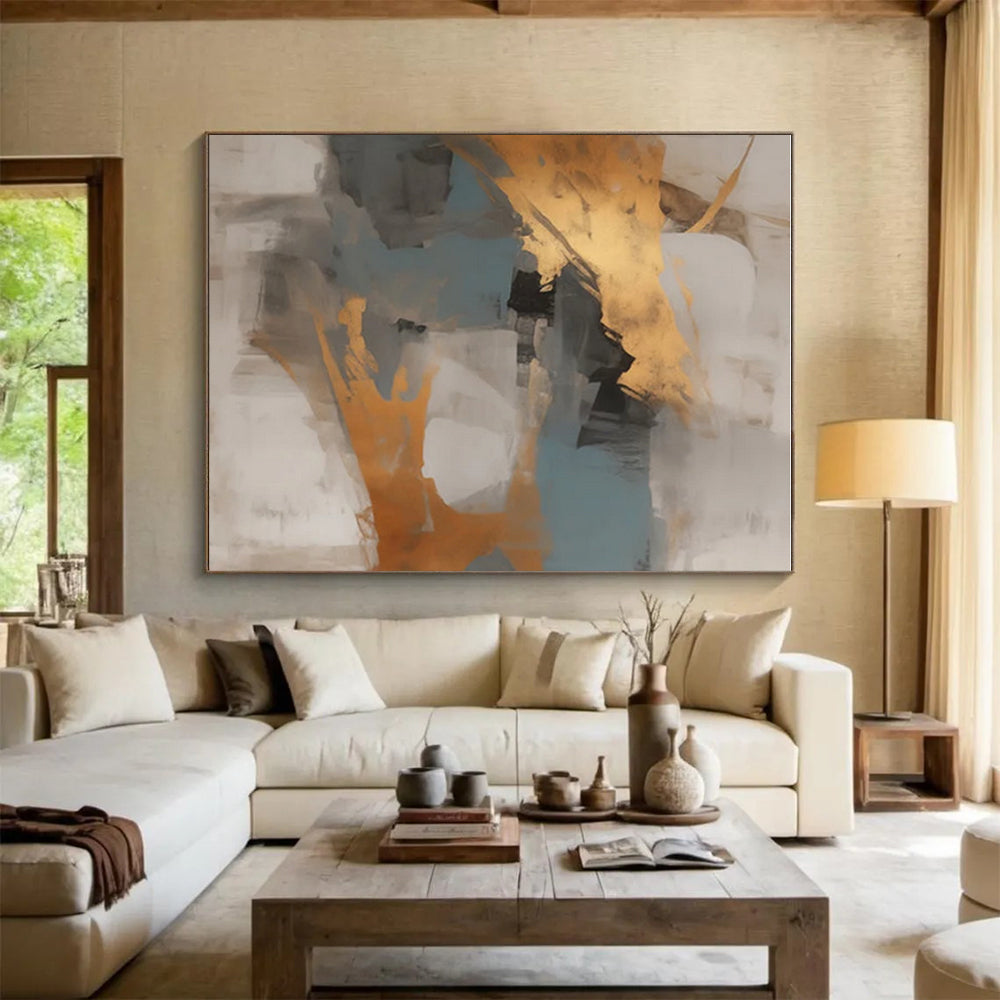 Super-Sized Contemporary Abstract Wall Mural for School Art Corridors