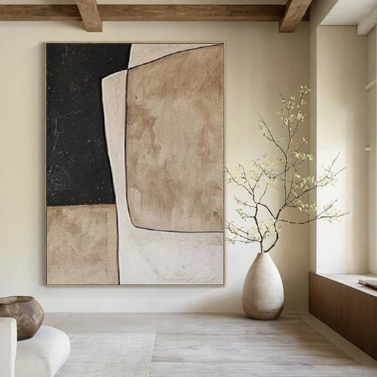 Super-Sized Hand-Painted Modern Abstract Wall Decor for Family Home Music Studios