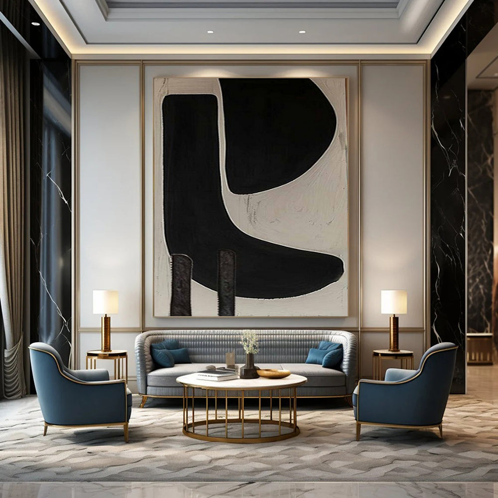 Giant Hand-Painted Contemporary Abstract Art for Family Home Home Offices