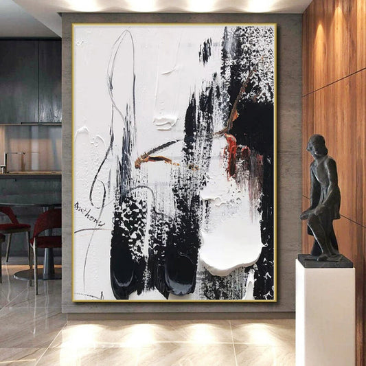Large-Scale Oversized Hand-Painted Abstract Art for Walk-in Closet Display Wall