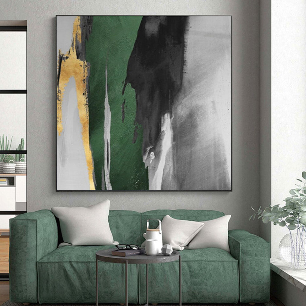 Made-to-Measure Colossal Hand-Painted Abstract Wall Art for Architectural Spaces LargeART0637