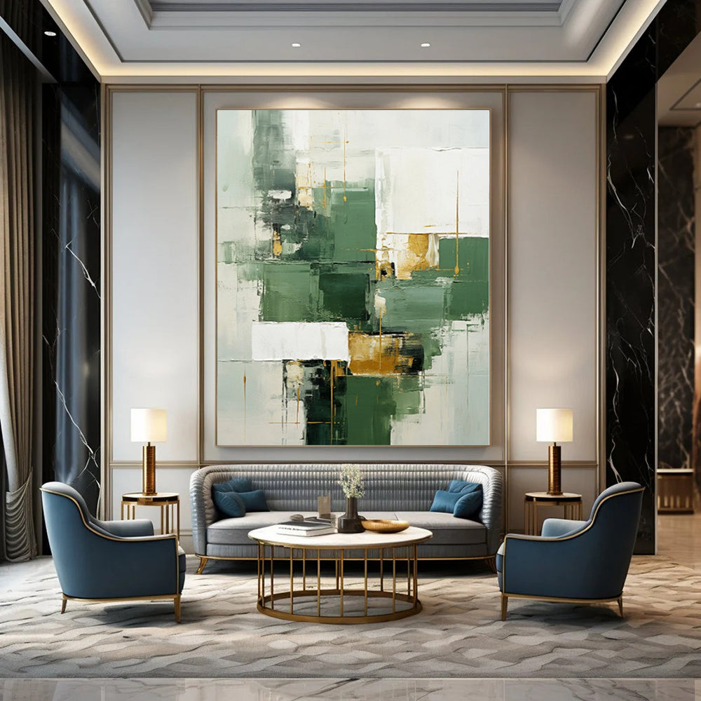 Grand Abstract Painting for Nursery Crib Nooks - Made to Order Mixed Media on Linen
