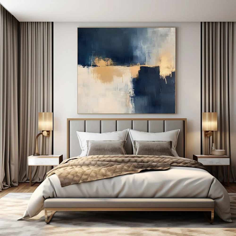 Large Hand-Painted Personalized Abstract Artwork for Office Wellness Rooms
