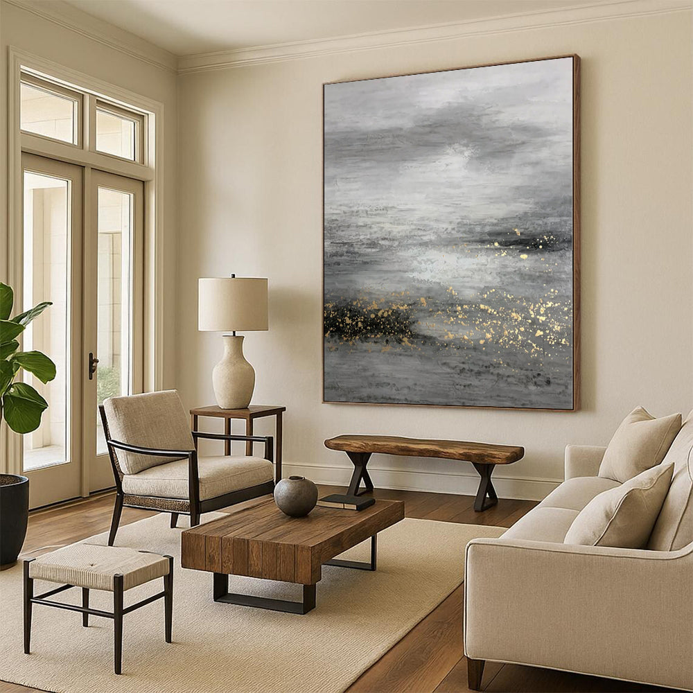 Giant Made-to-Order Abstract Canvas for Walk-in Closet Jewelry Display Walls