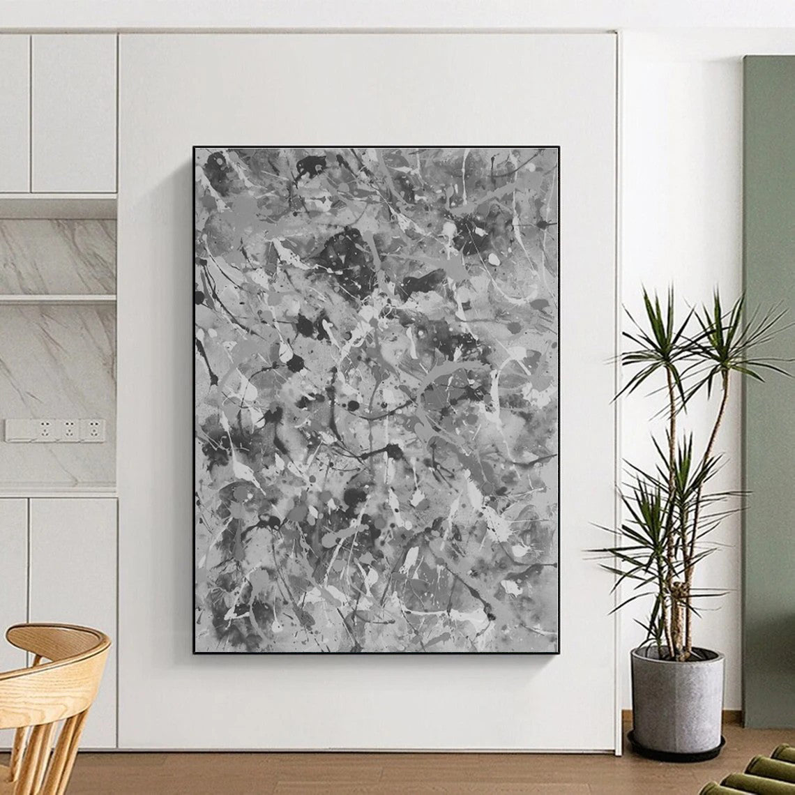 Colossal Custom Abstract Canvas for Greenhouse Planting Table Wall