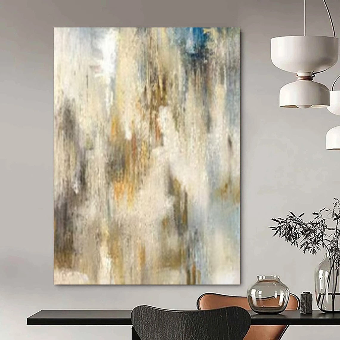 Extra-Vast Hand-Painted Modern Abstract Artwork for Grand Villa Gardens