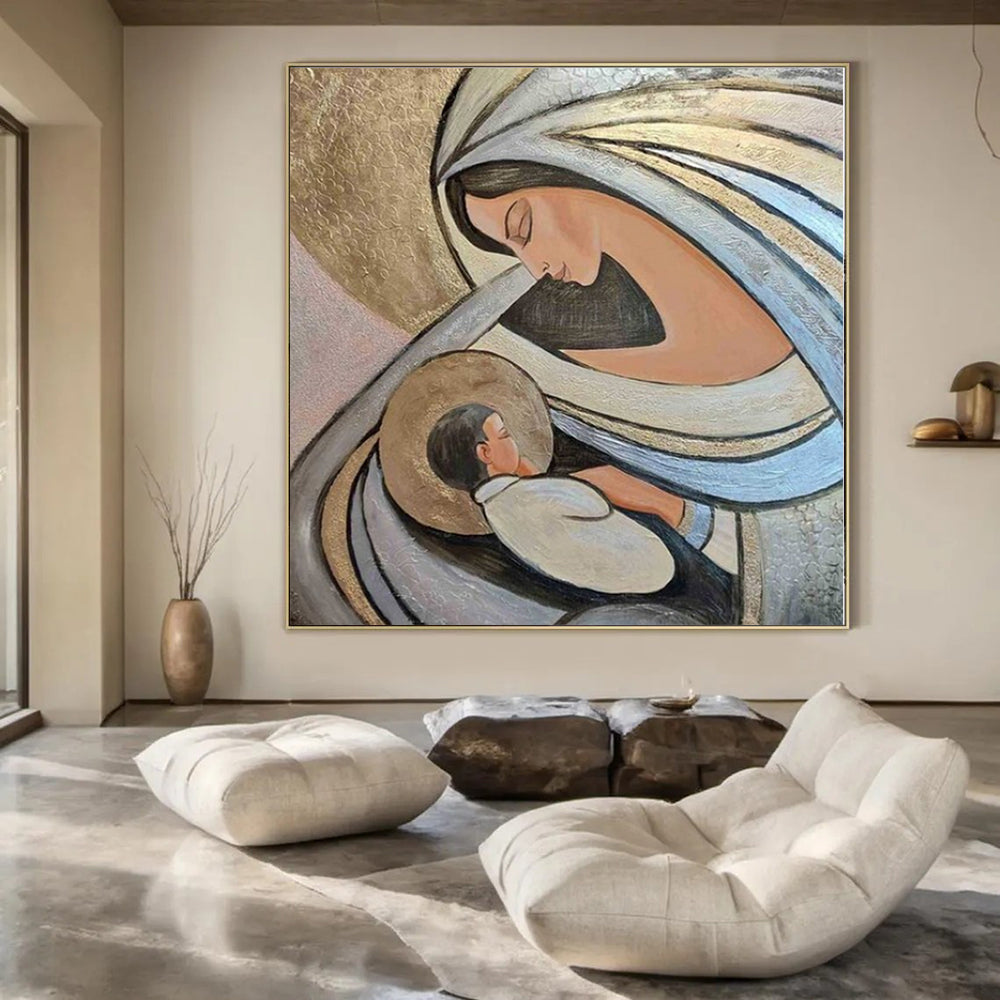 Candlelit Ambiance Hand-Painted Canvas for Intimate Dining Rooms