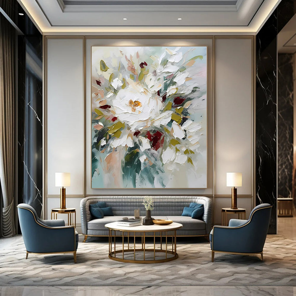 Custom Hand-Painted Abstract Mural for Hallway and Entryway