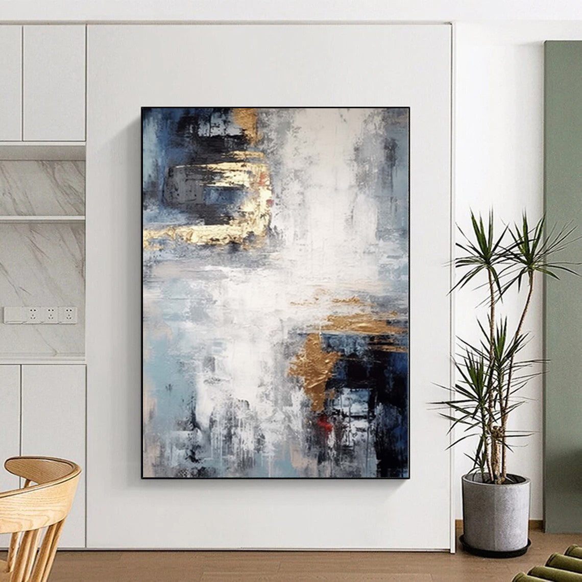Giant Abstract Art for Vertical Farming Greenhouses - Commissioned Mixed Media on Canvas
