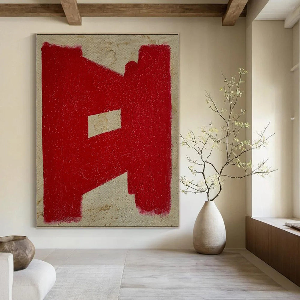 Huge Hand-Painted Contemporary Abstract Painting for Trendy Bar Lounges