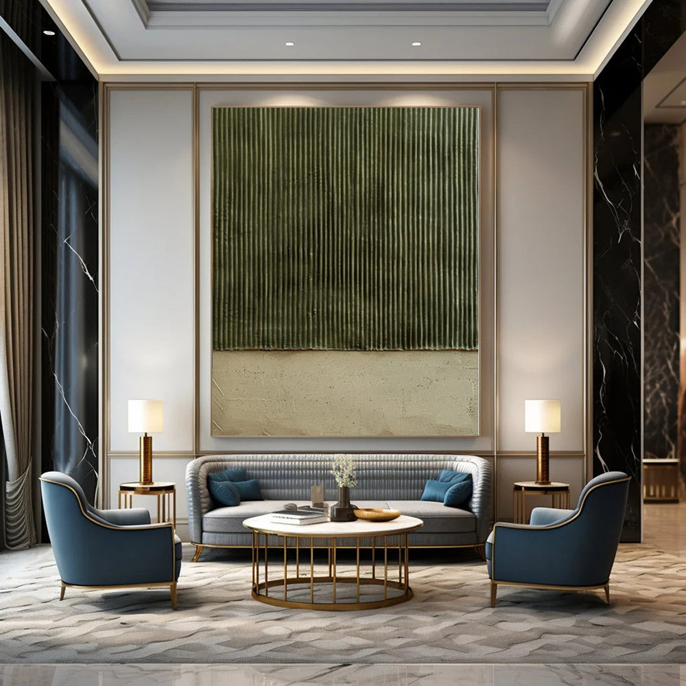 Grand Abstract Wall Decor for Walk-In Pantry Interiors - Made to Order Mixed Media