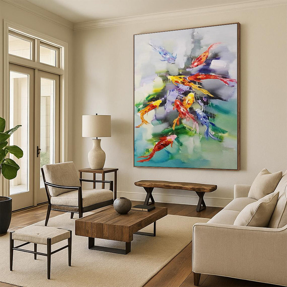 Extra-Large Custom Abstract Wall Art for Laundry Room Utility Sink Wall