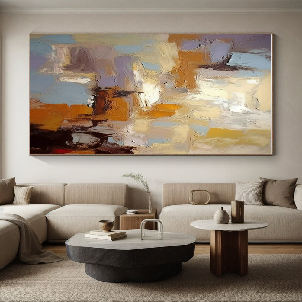 Super-Sized Custom Hand-Painted Abstract Canvas for Kids’ Playroom Reading Nook Wall LargeART0608