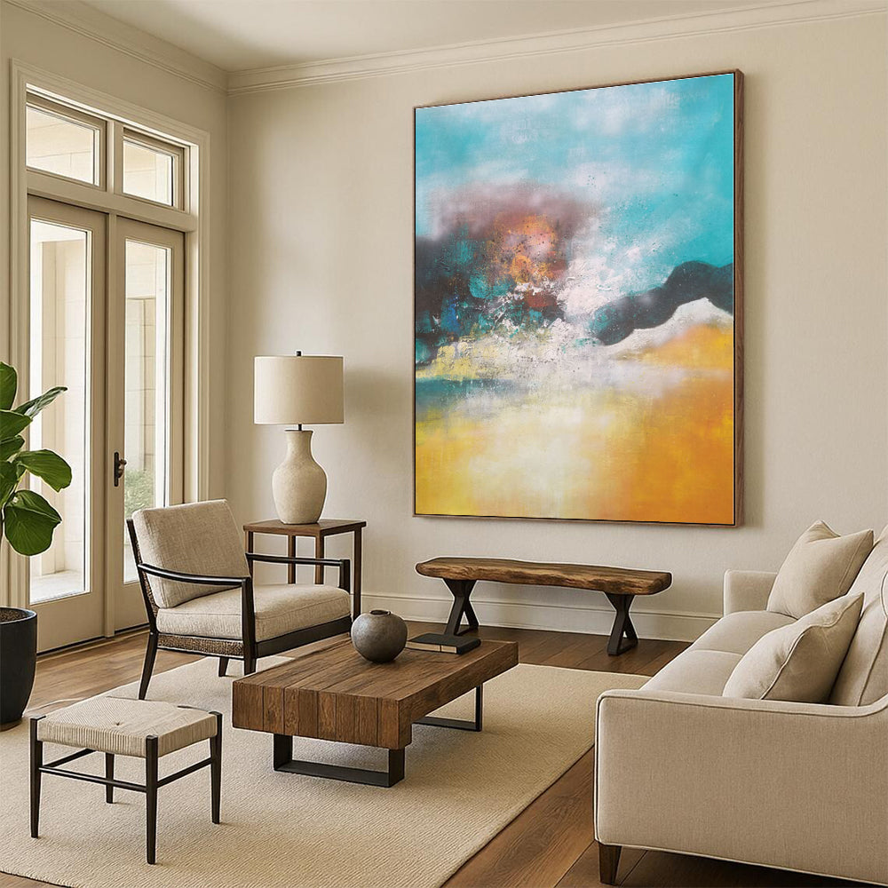 Gigantic Custom Abstract Wall Art for Home Theater Screen Surround Wall