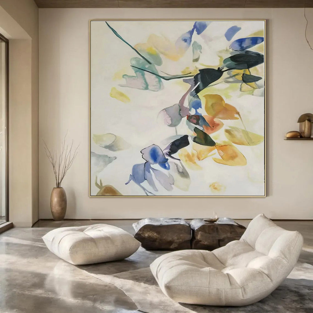 Hand-Painted Custom Abstract Artwork for Office Mail Rooms