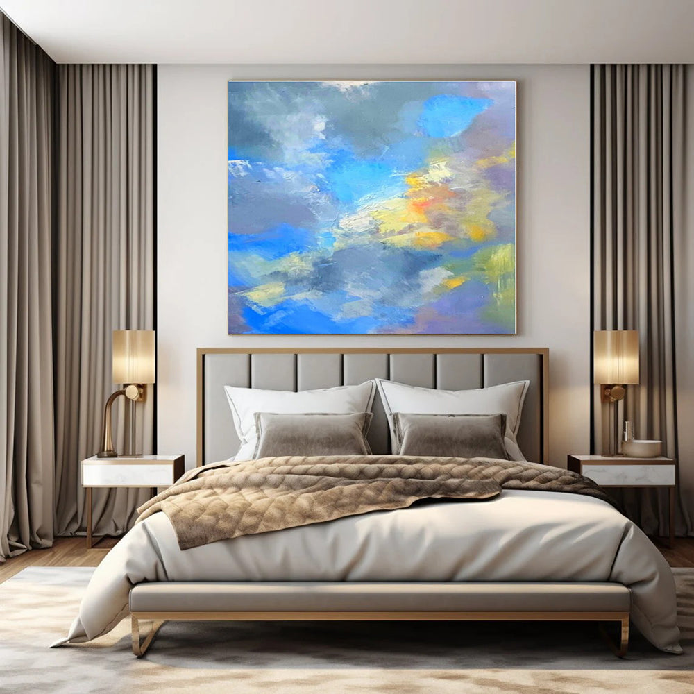 Hand-Painted Bespoke Abstract Art for Dining Room & Hotel Guest Rooms