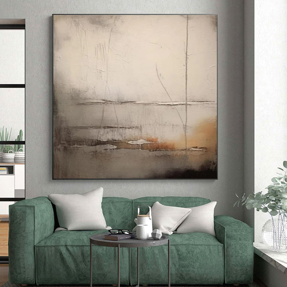 Huge Abstract Painting for Reading Nook Alcove Wall