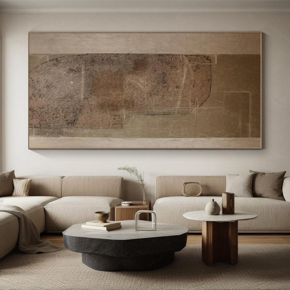Vast Custom-Made Hand-Painted Abstract Art for Sunroom Serenity Wall