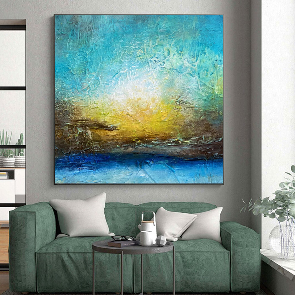 Immense Abstract Techno Art - Hand-Painted Resin for Electronic Music Festival Venues
