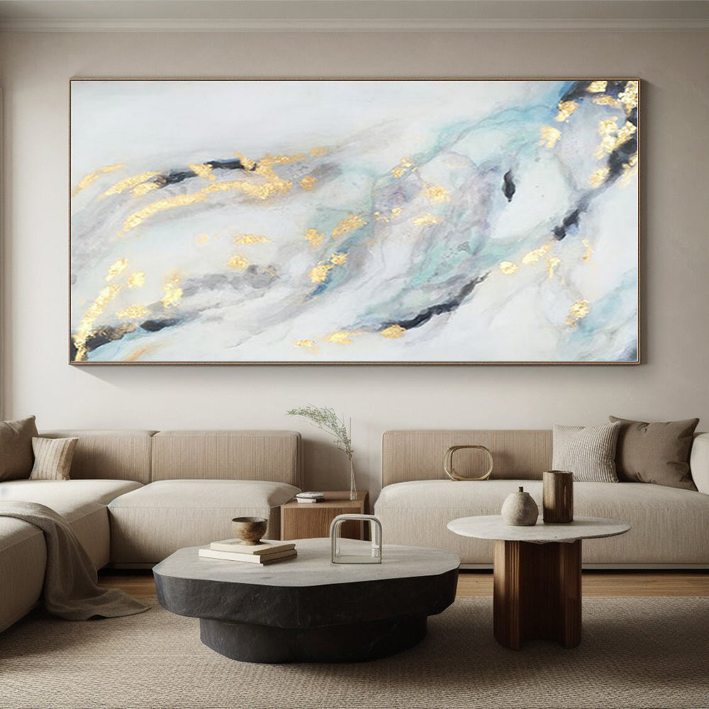 Super-Sized Custom Abstract Canvas for Kids’ Playroom Climbing Wall Area