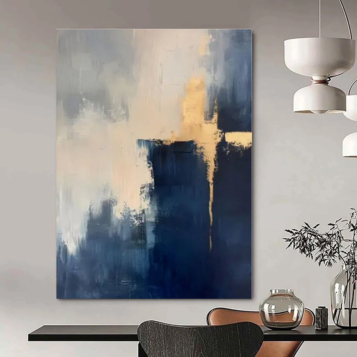 Hand-Painted Bespoke Abstract Canvas for Office Private Offices