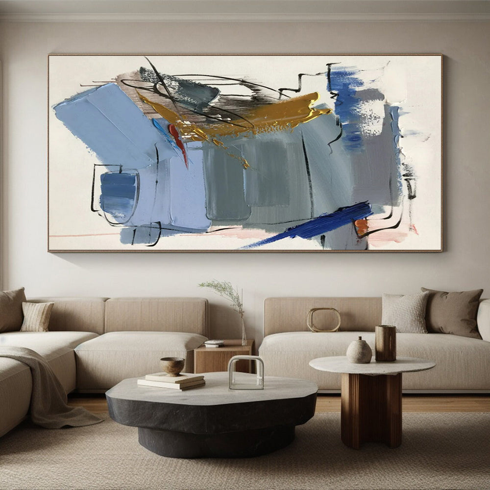 Super-Sized Contemporary Abstract Art for Home Theater Screen Surround