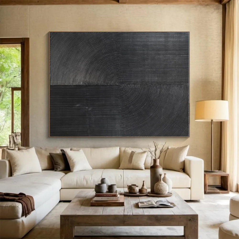 Perfectly-Sized Large Abstract Mural for Restaurant Open Kitchens
