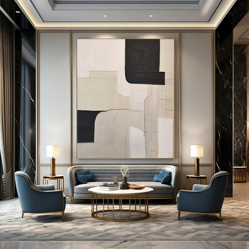 Monumental Handcrafted Abstract Canvas for Veterinary Specialty Clinic Consultation Rooms
