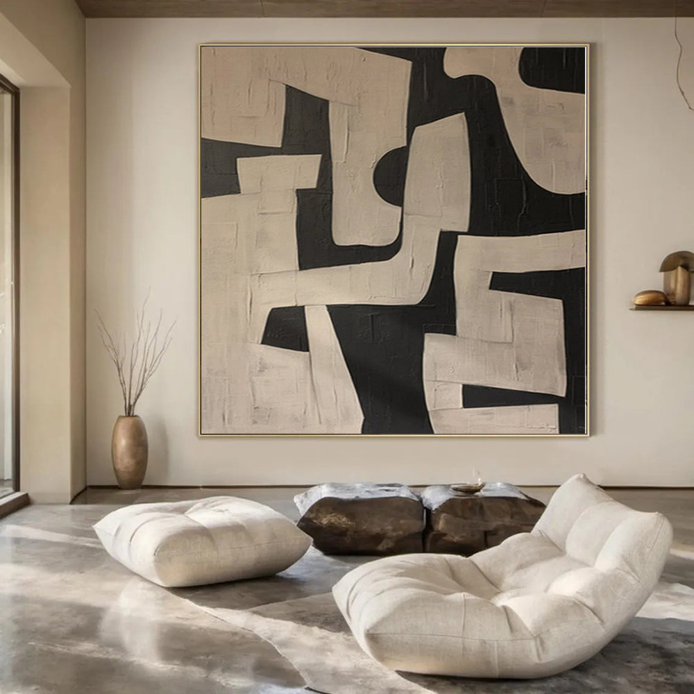 Custom Extra Large Hand-Painted Abstract Canvas for Event Venue Backdrops