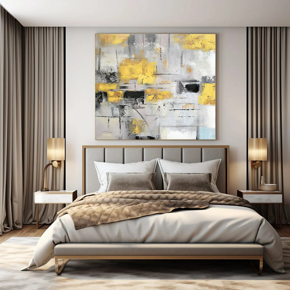 Large Custom Hand-Painted Abstract Wall Decor for Office Print Rooms