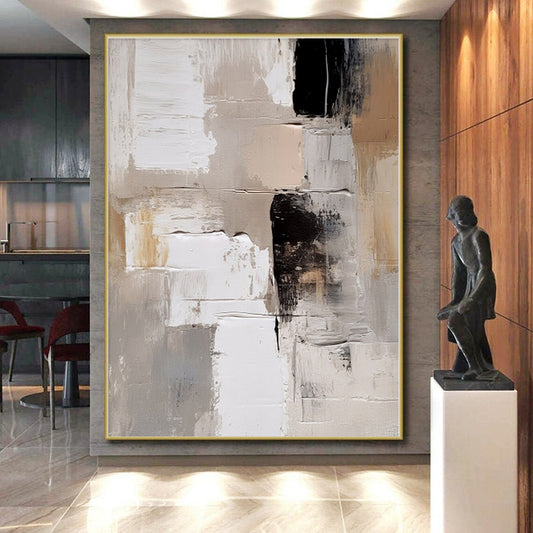Mammoth Custom Abstract Art for Guest Room Fireplace Feature Wall