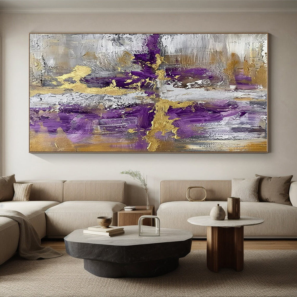 Huge Contemporary Abstract Painting for Restaurant Dining Area Ambiance