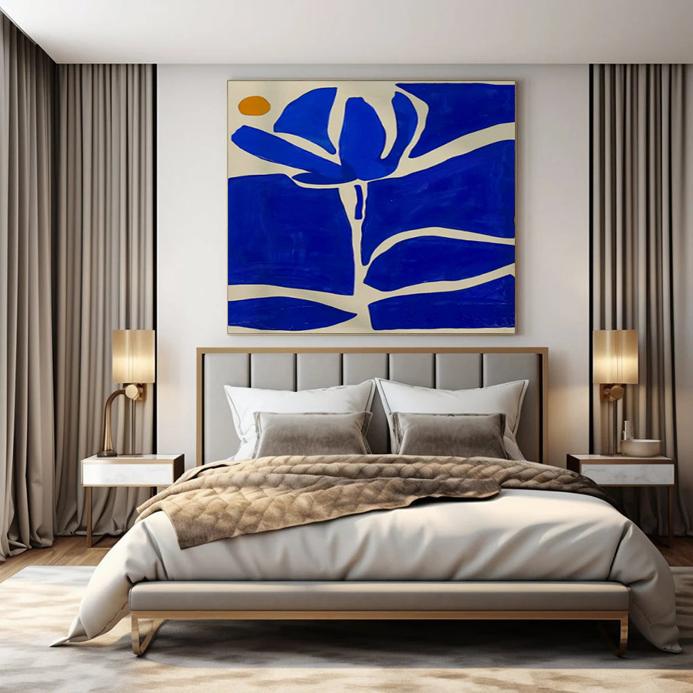Giant Hand-Painted Contemporary Abstract Painting for Technology Startup Office Breakout Areas